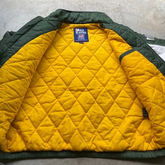 Vintage Green Bay Packers Pro Player Jacket Insulated NFL Retro Men’s XL - Picture 9 of 10